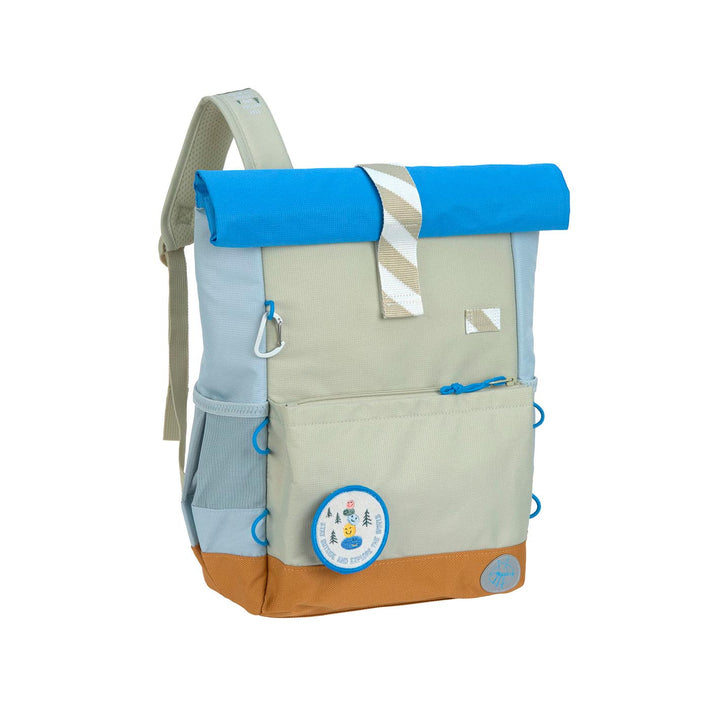LÄSSIG Kinderrucksack Rolltop, medium - Sunny Explorer, grün blau
