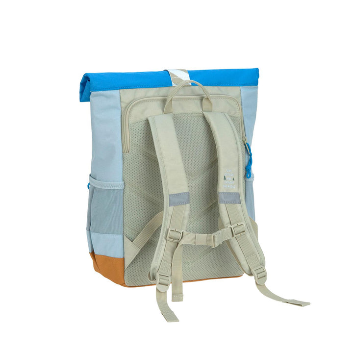 LÄSSIG Kinderrucksack Rolltop, medium - Sunny Explorer, grün blau