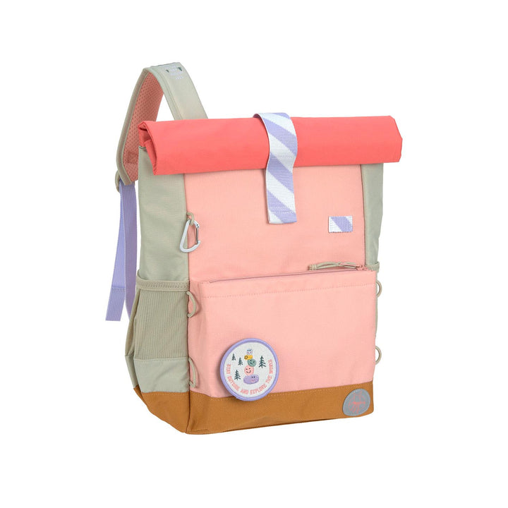 LÄSSIG Kinderrucksack Rolltop, medium - Sunny Explorer, rosa pink