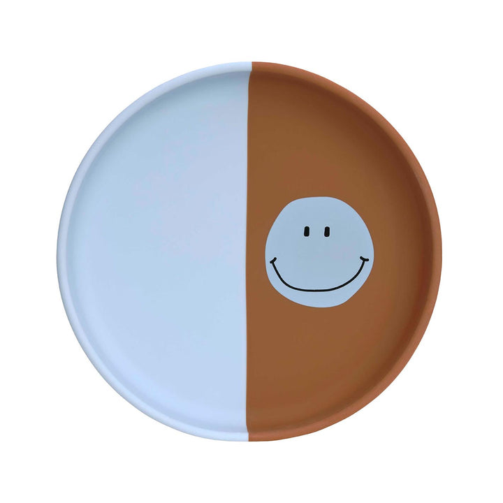 Lässig Kinderteller aus Silikon, Happy Rascals, Smiley