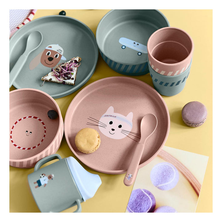 LÄSSIG Kindergeschirr Set - Tiny Team, Katze