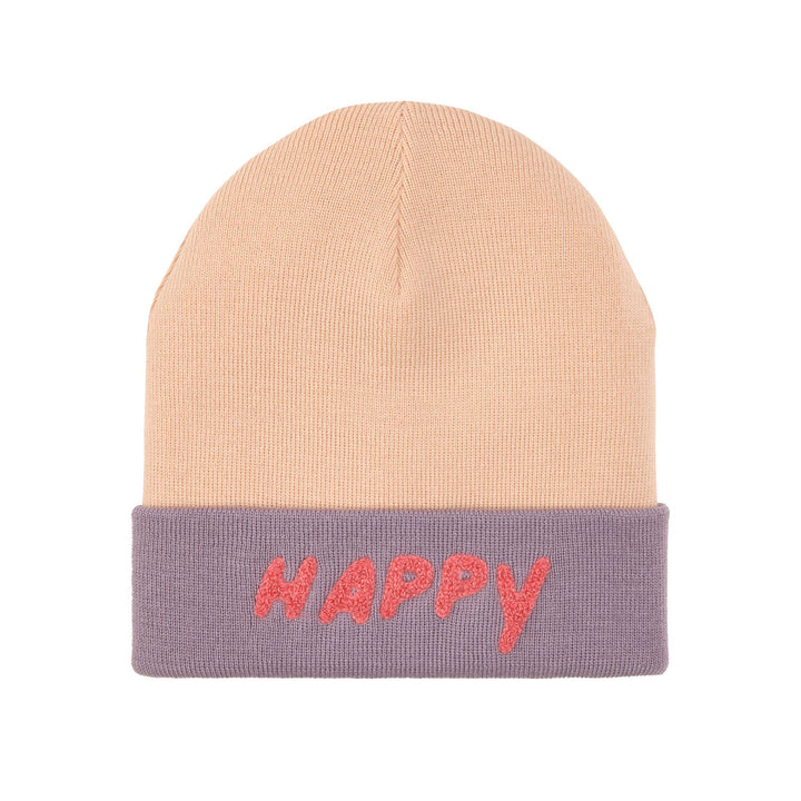 LÄSSIG Beanie Mütze Kinder - Merino Wolle, Little Gang Happy Rosa