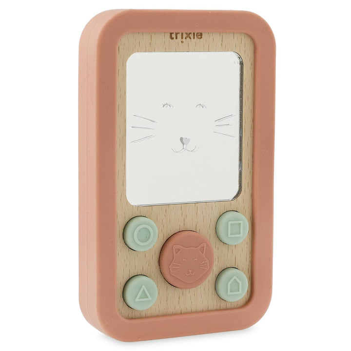 Trixie Babytelefon aus Holz und Silikon - Mrs. Cat
