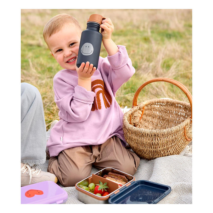 Lässig Edelstahl Trinkflasche 500 ml - Little Gang, smile/blau