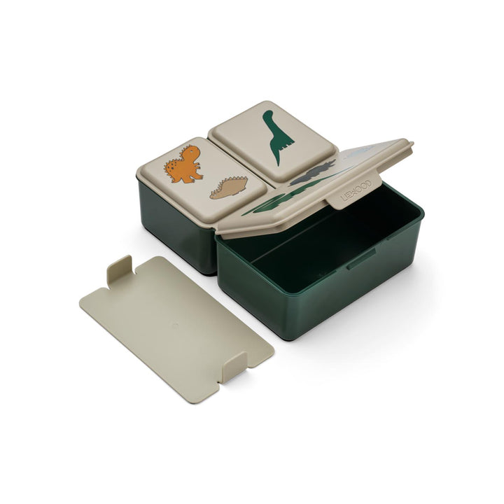 LIEWOOD Lunchbox Driss, dinosaurs/mist