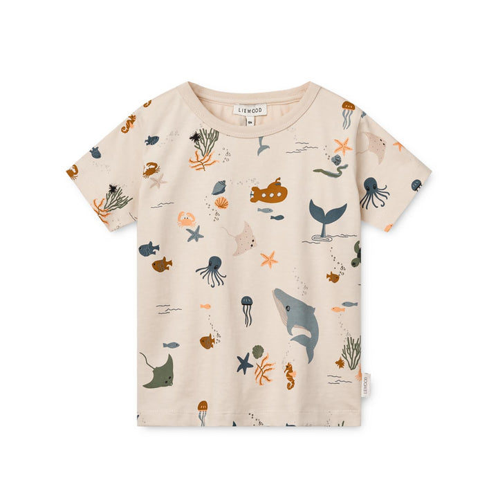 LIEWOOD Printed Shirt Apia, sea creature/ sandy