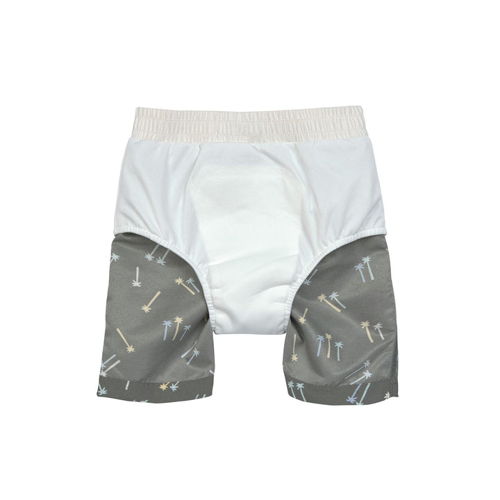UV Badehose Baby (mit Windel) - Palmen, oliv