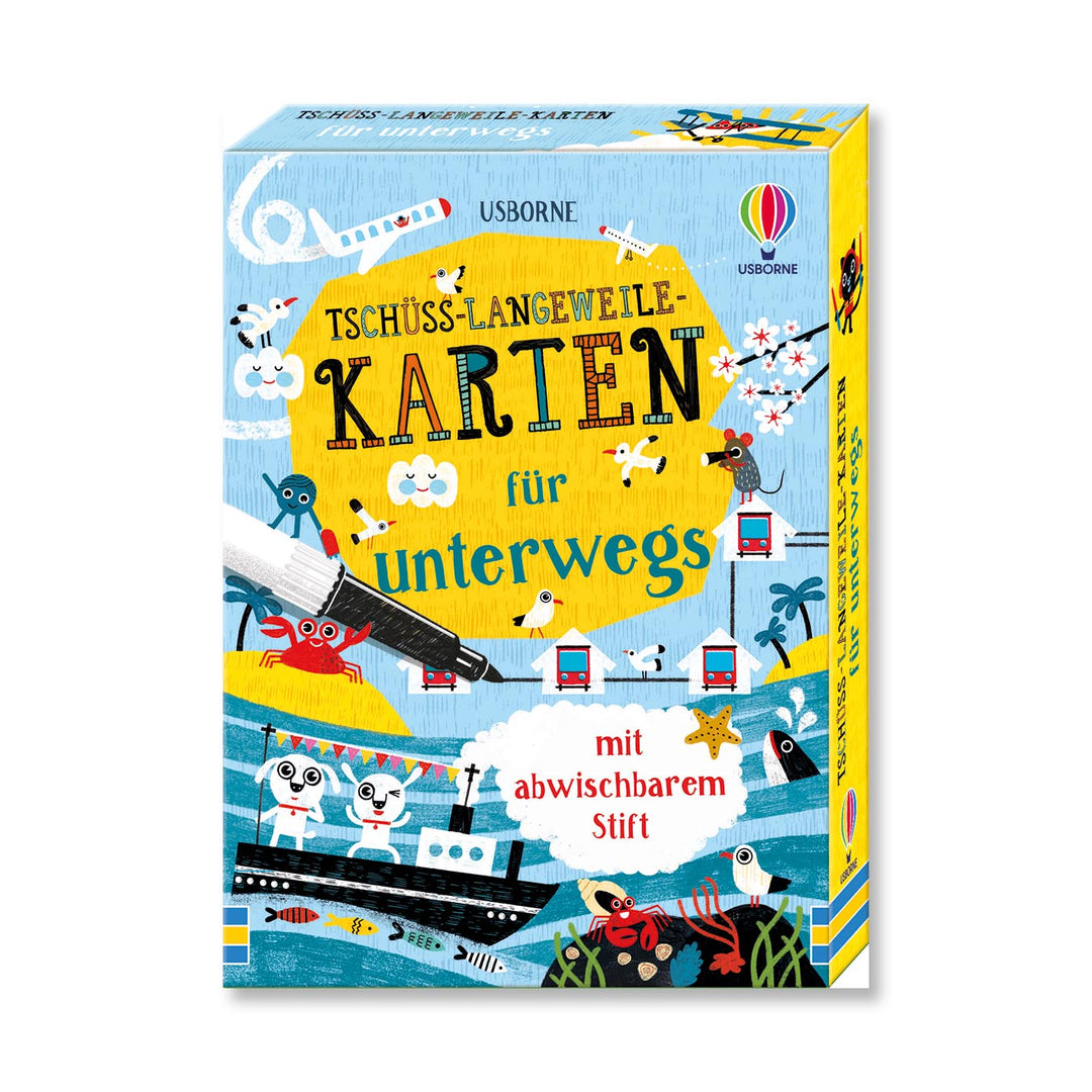 Tschüss-Langeweile-Karten für unterwegs