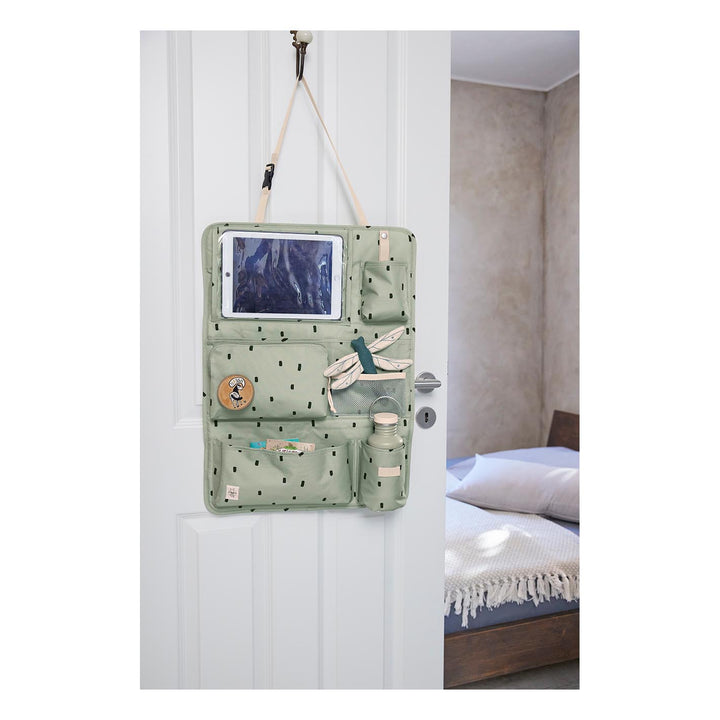 LÄSSIG Rücksitz Organizer Happy Prints, light olive