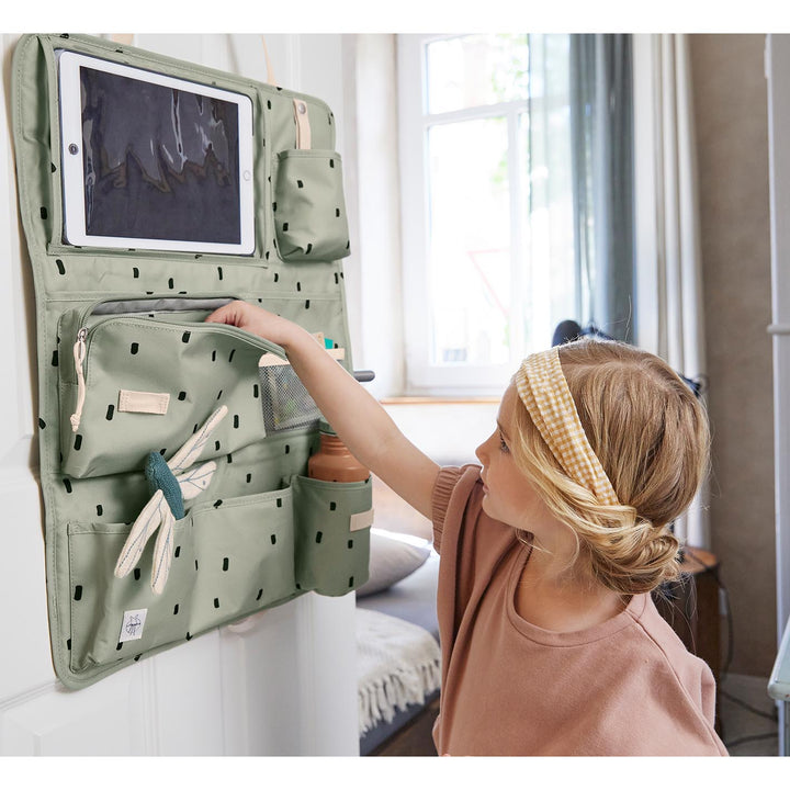 LÄSSIG Rücksitz Organizer Happy Prints, light olive
