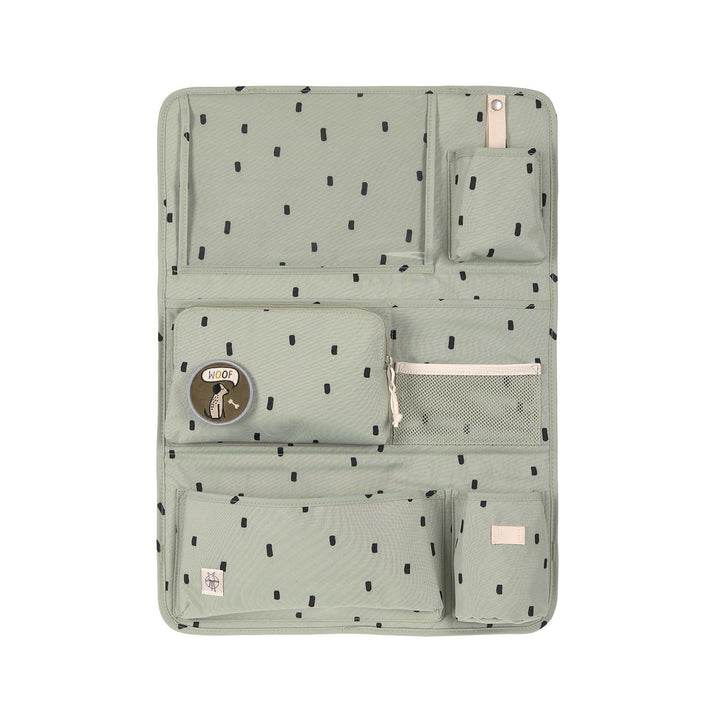 LÄSSIG Rücksitz Organizer Happy Prints, light olive