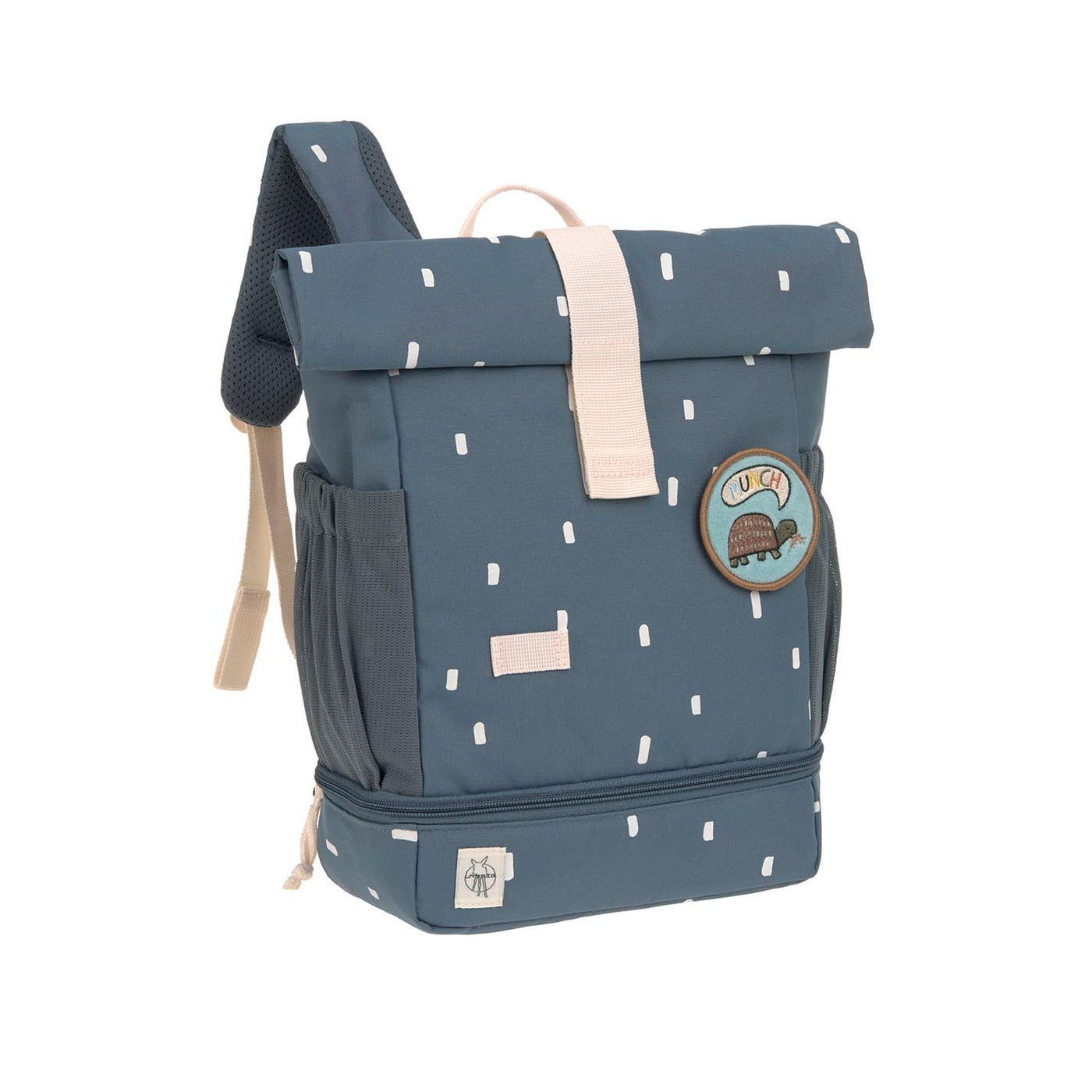 LÄSSIG Kinderrucksack Rolltop - Happy Prints, midnight blue