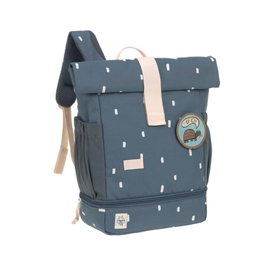 LÄSSIG Kinderrucksack Rolltop - Happy Prints, midnight blue