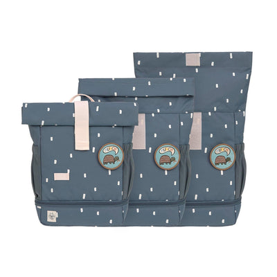 LÄSSIG Kinderrucksack Rolltop - Happy Prints, midnight blue