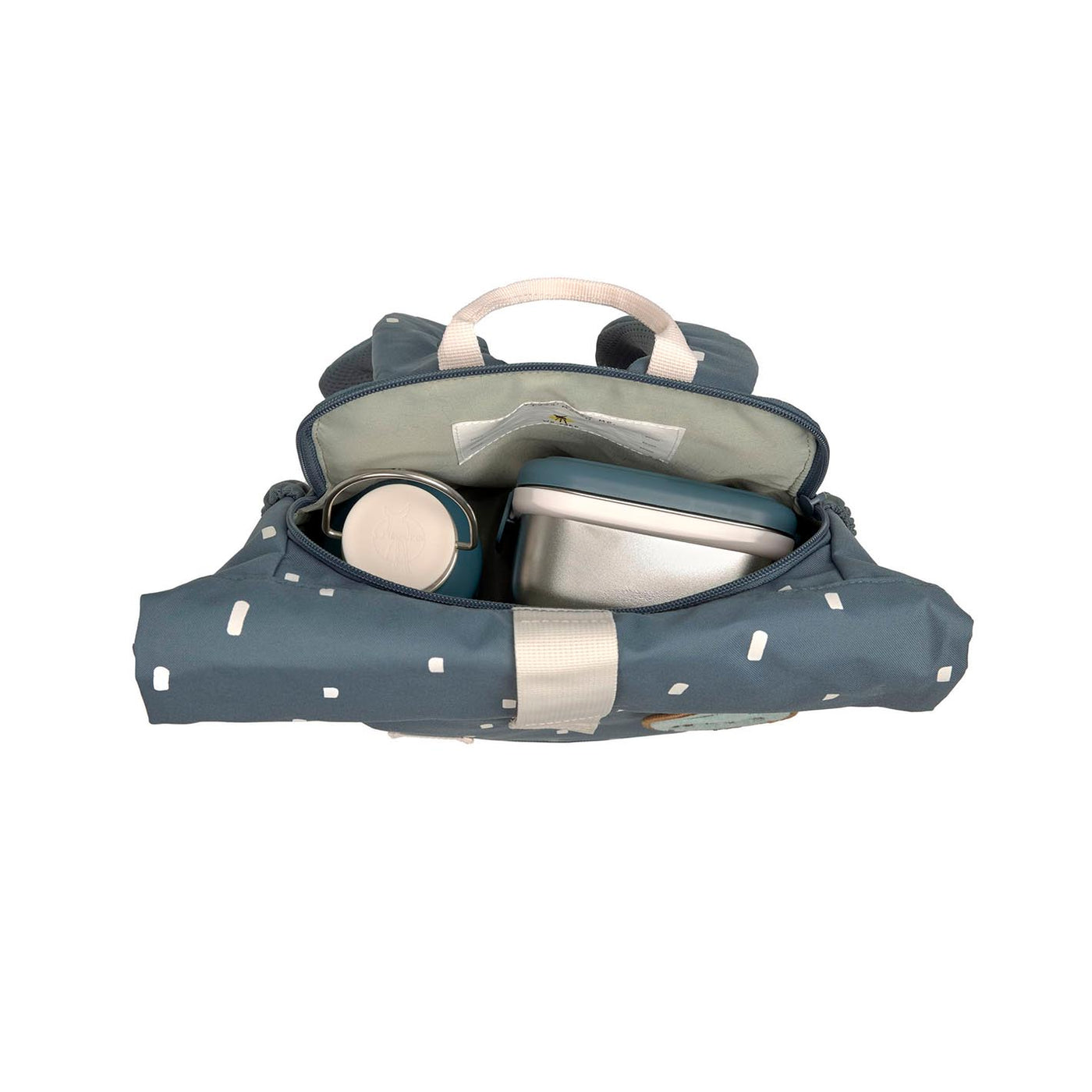 LÄSSIG Kinderrucksack Rolltop - Happy Prints, midnight blue