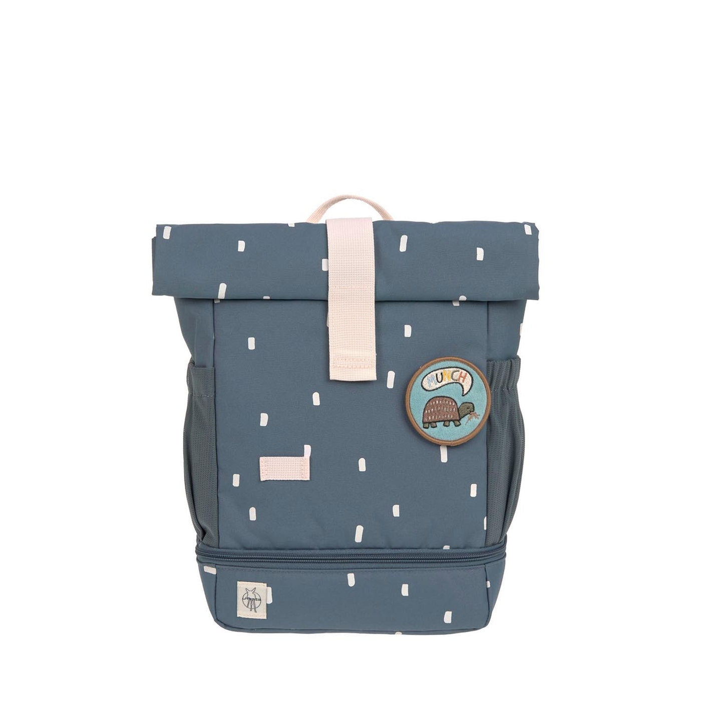 LÄSSIG Kinderrucksack Rolltop - Happy Prints, midnight blue