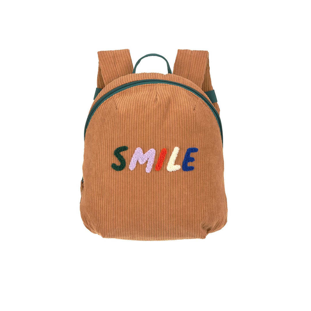 LÄSSIG Kindergartenrucksack Tiny Cord - Little Gang, Smile, karamell