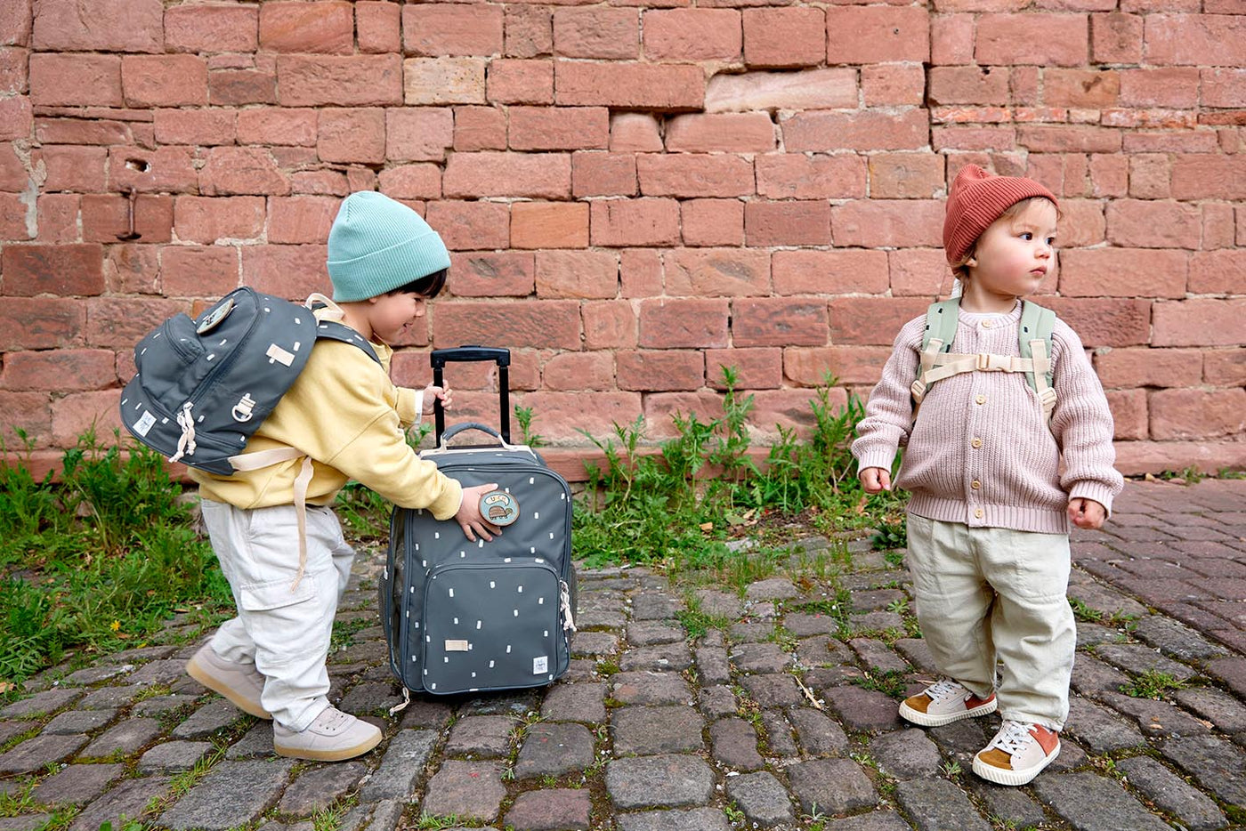 LÄSSIG Kindertrolley Happy Prints, midnight blue
