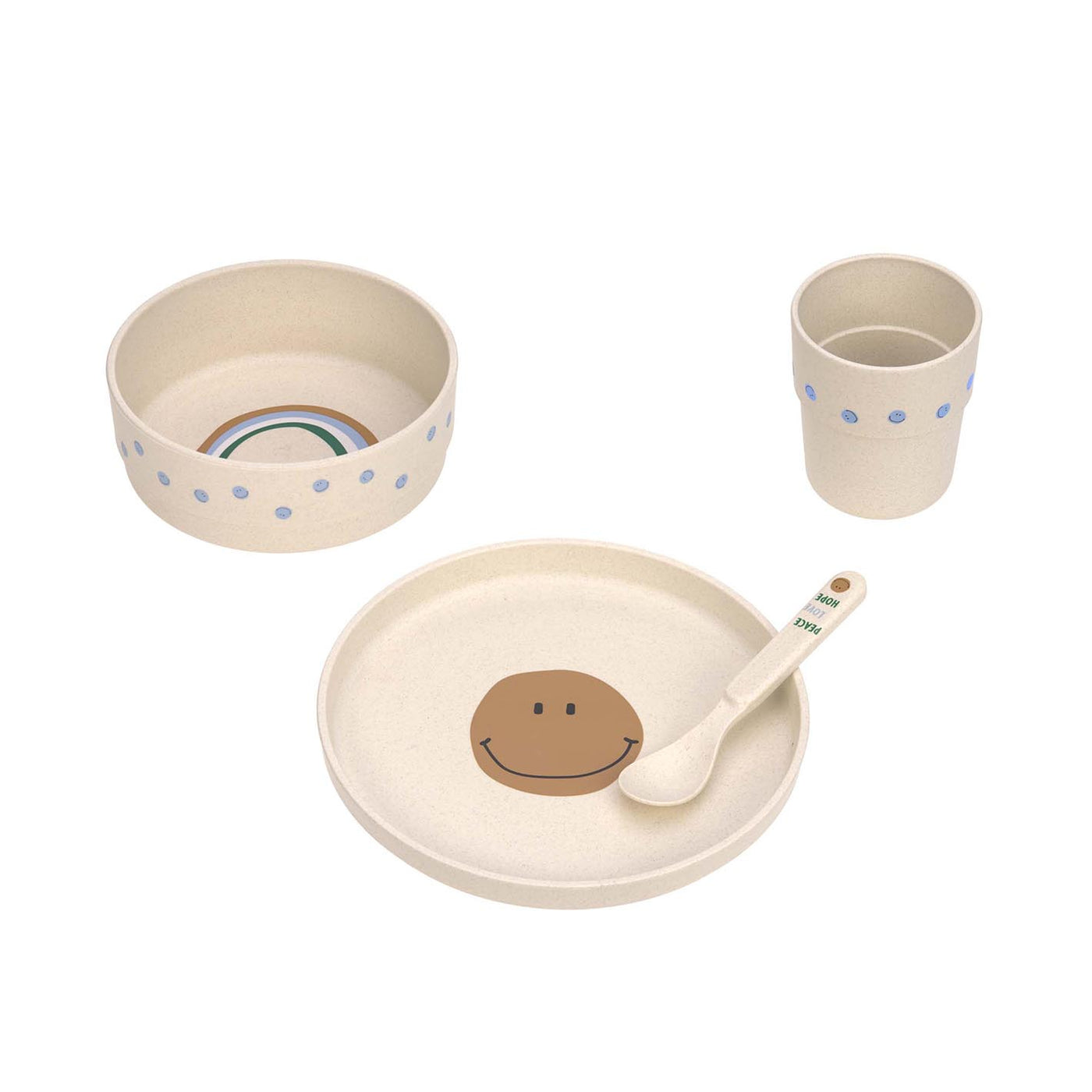Lässig Kinder Geschirr-Set, Smiley