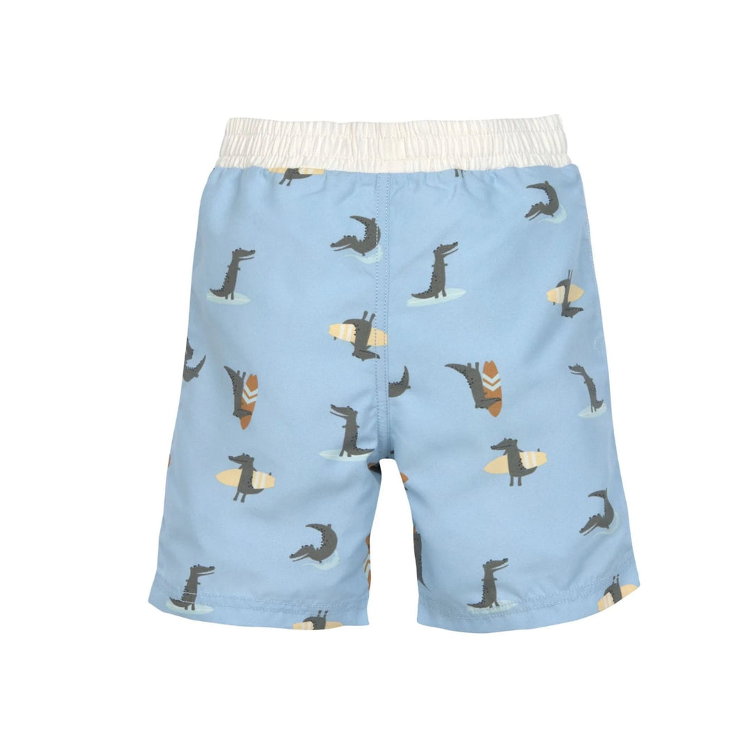 UV Badehose Baby (mit Windel) - crocodile sky blue