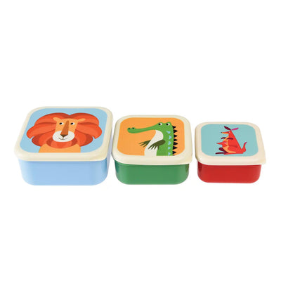 Rex London Snack Dosen, 3er Set - Colourful Creatures