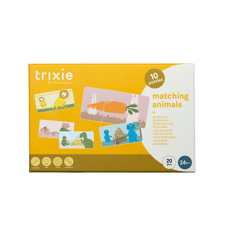 TRIXIE Puzzle-Box - Tier-Matching - 10 Duo-Puzzles