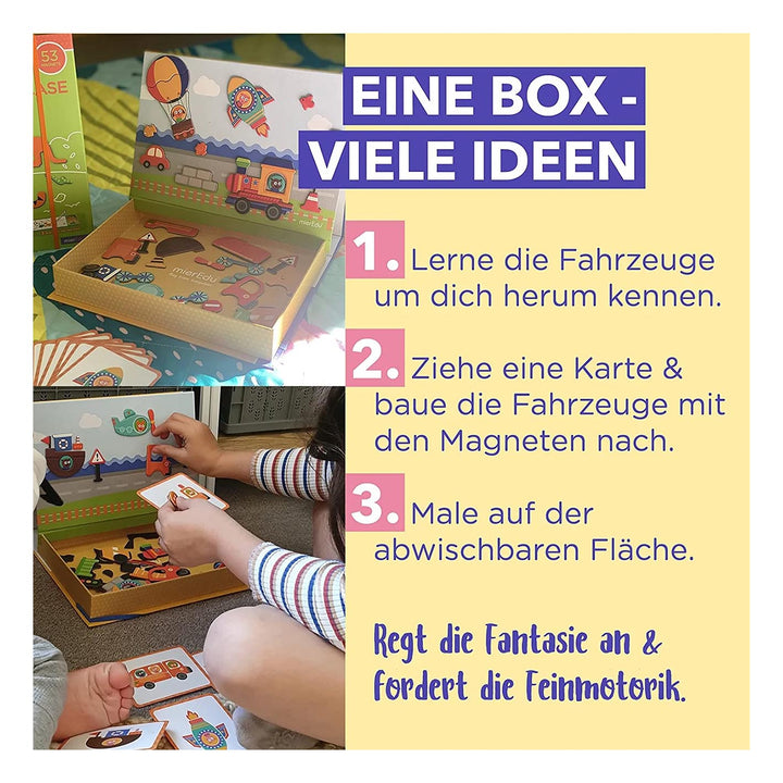 Kreative Magnetspielbox – Fahrzeuge