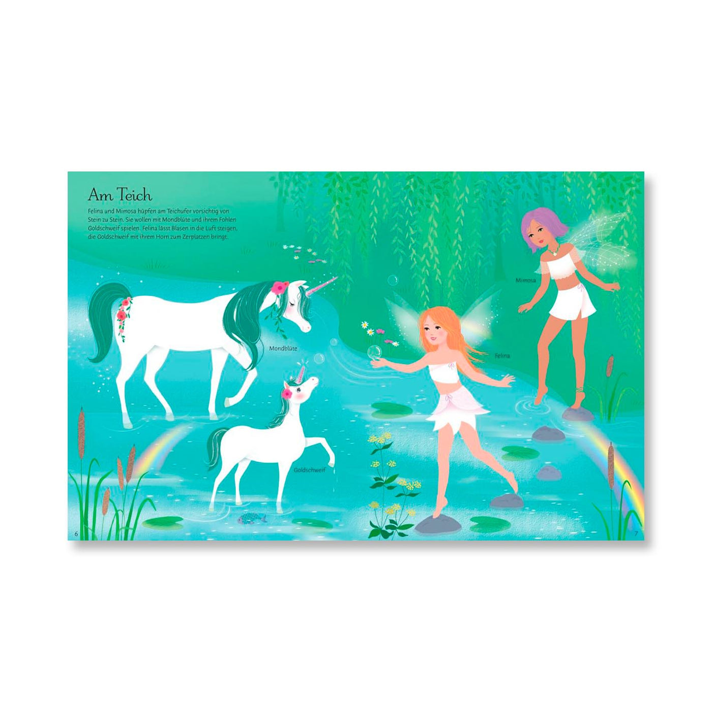 Mein großes Anziehpuppen-Stickerbuch: Einhörner und Meerjungfrauen