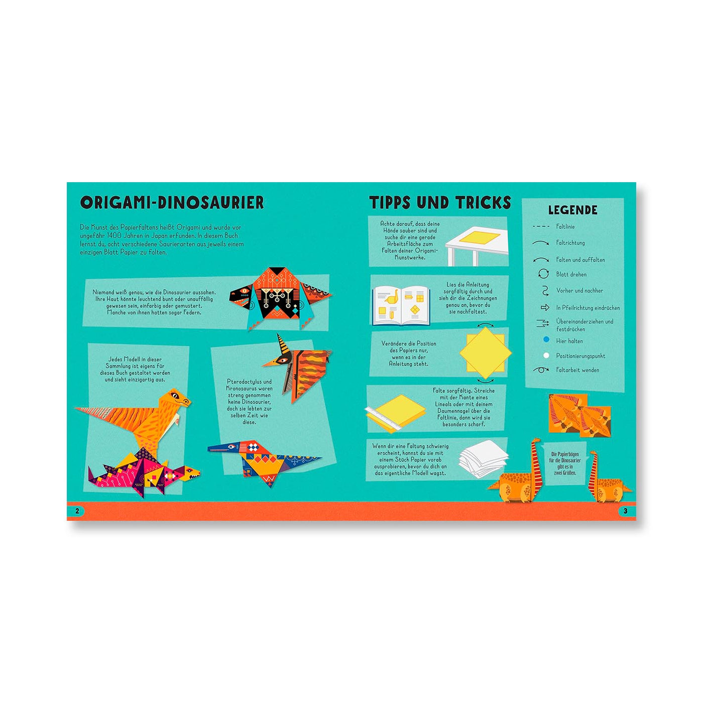 Origami-Set für Einsteiger, Dinosaurier