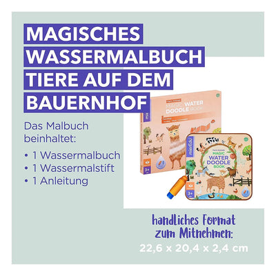 Wassermalbuch – Tiere auf dem Bauernhof