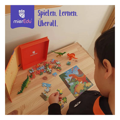 MierEdu 2 in 1 Magnetpuzzle – Dinosaurier