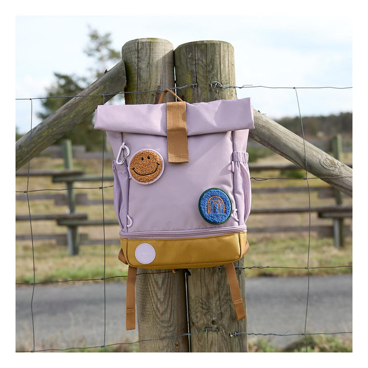 LÄSSIG Kindergartenrucksack Rolltop, klein - Little Gang, flieder