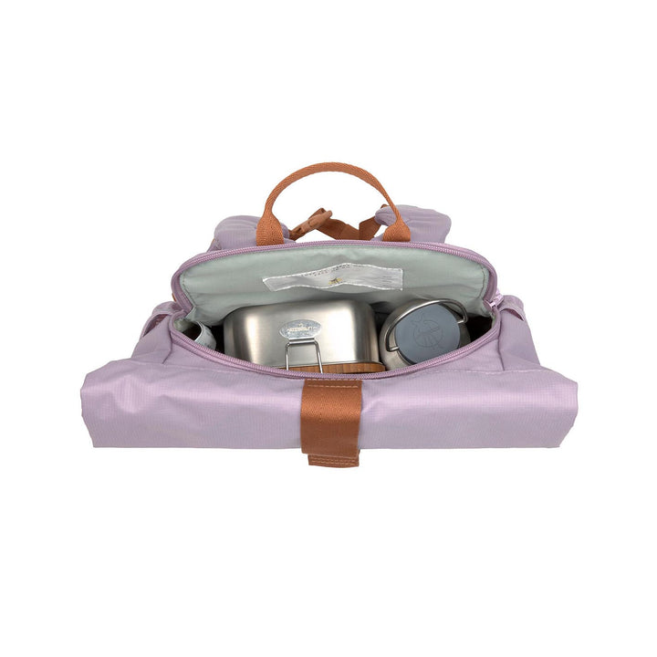 LÄSSIG Kindergartenrucksack Rolltop, klein - Little Gang, flieder