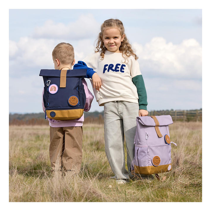 LÄSSIG Kinderrucksack Rolltop - Little Gang, dunkelblau