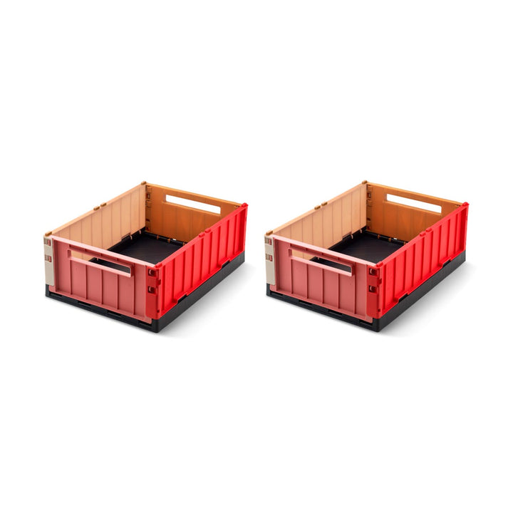 LIEWOOD Weston Storage Box, Gr. M, 2er Pack, blue/red multi mix