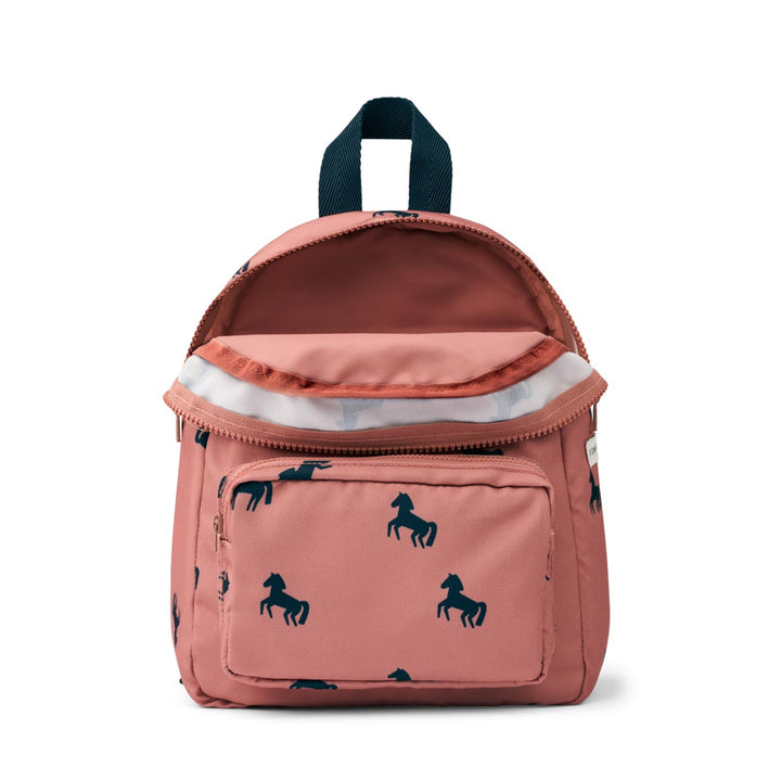 LIEWOOD Kinderrucksack Allan, horses/dark rosetta