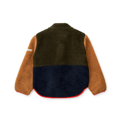 Liewood Teddyfell Fleecejacke Nolan, army brown/multi mix