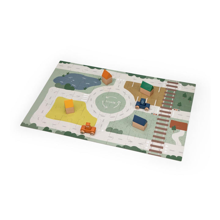 Trixie Straßenpuzzle aus Holz mit Zubehör