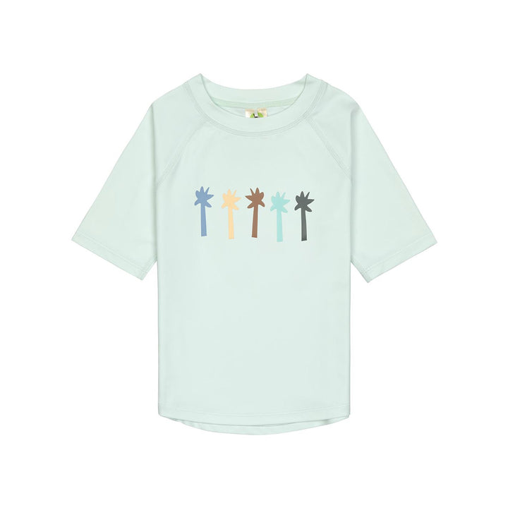 LÄSSIG UV Shirt Kinder Kurzarm - Palmen, mint