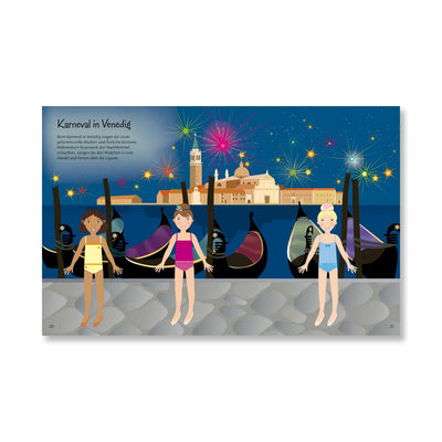 Anziehpuppen-Stickerbuch: Urlaub und Ferien - Doppelband