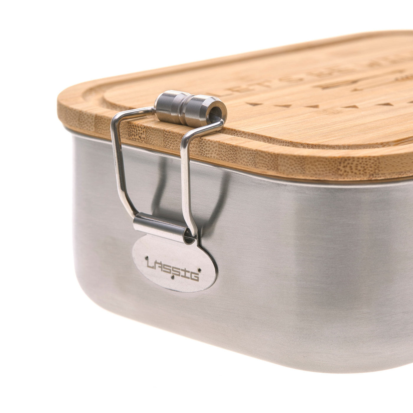 LÄSSIG Lunchbox aus Edelstahl + Bambus Adventure
