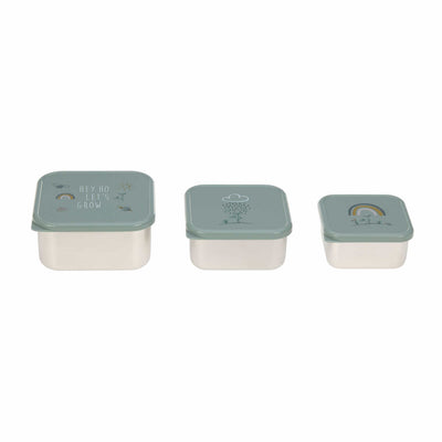 LÄSSIG Snackbox aus Edelstahl 3er Set Garden Explorer