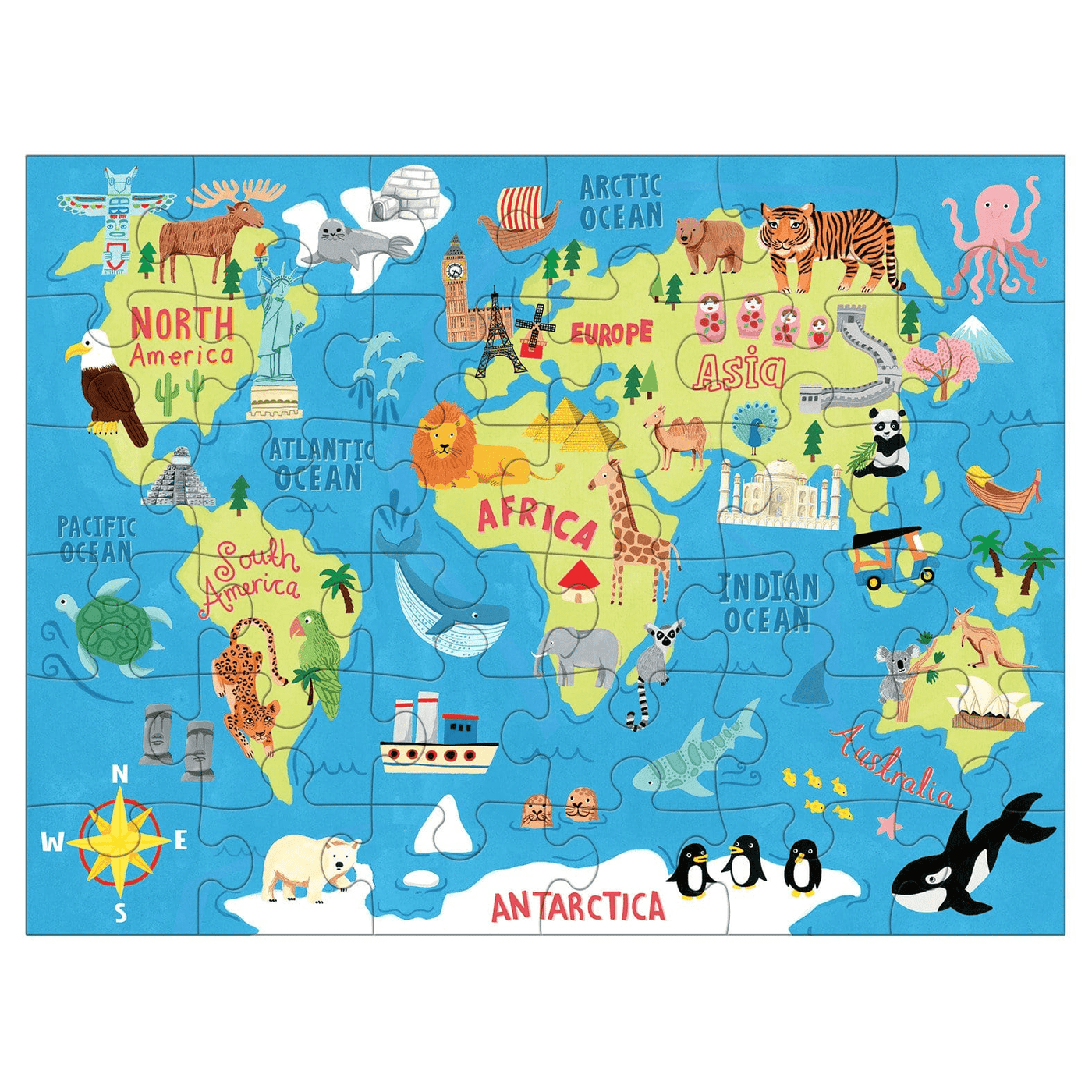 Puzzle To Go Map of world