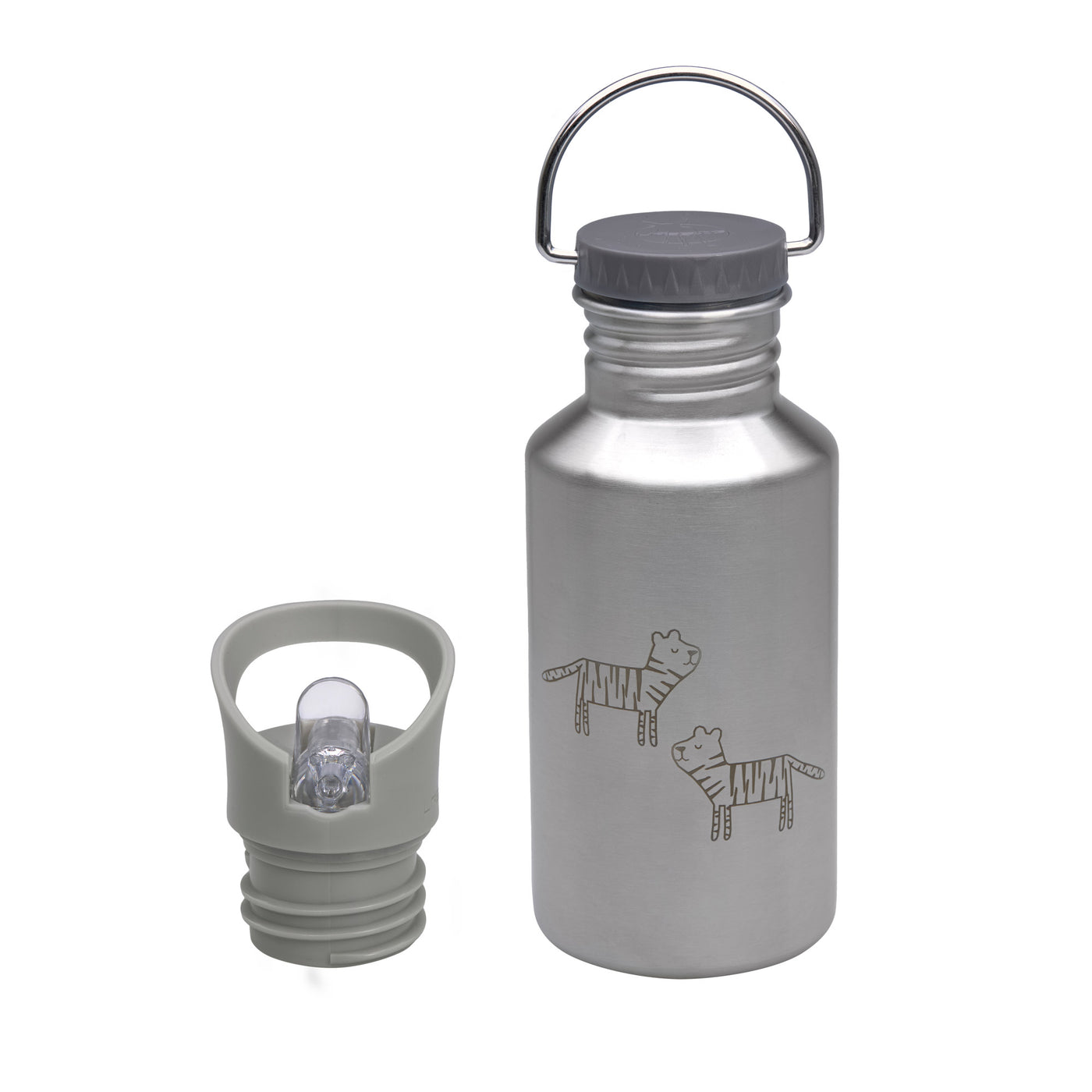 LÄSSIG Trinkflasche aus Edelstahl Safari Tiger