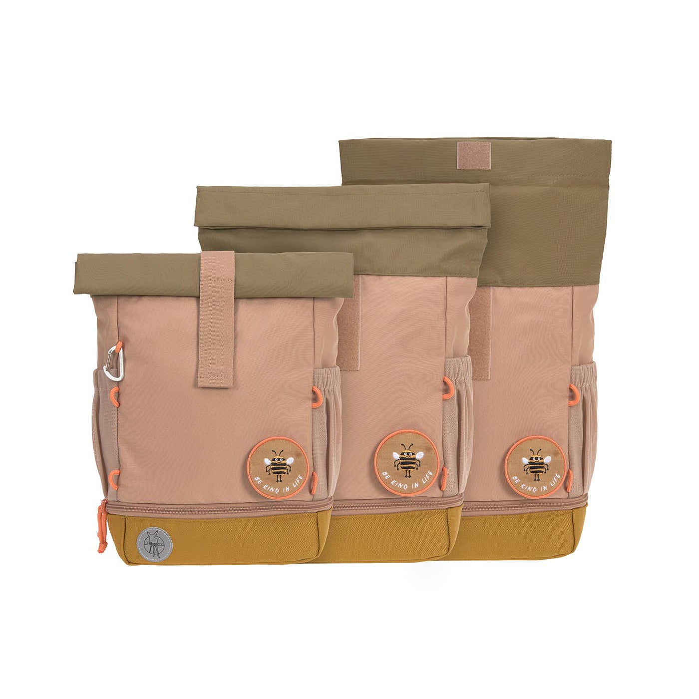 LÄSSIG Kinderrucksack Rolltop - Nature, altrosa