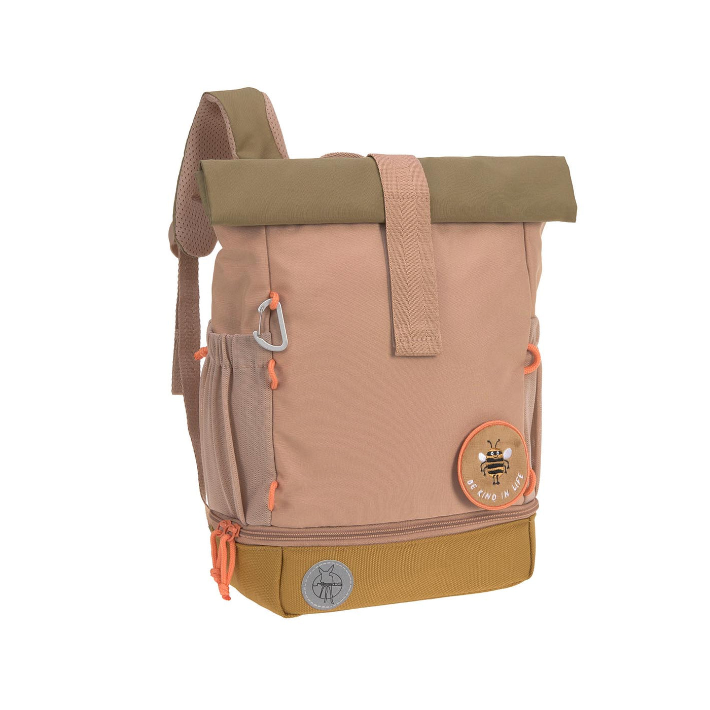 LÄSSIG Kinderrucksack Rolltop - Nature, altrosa
