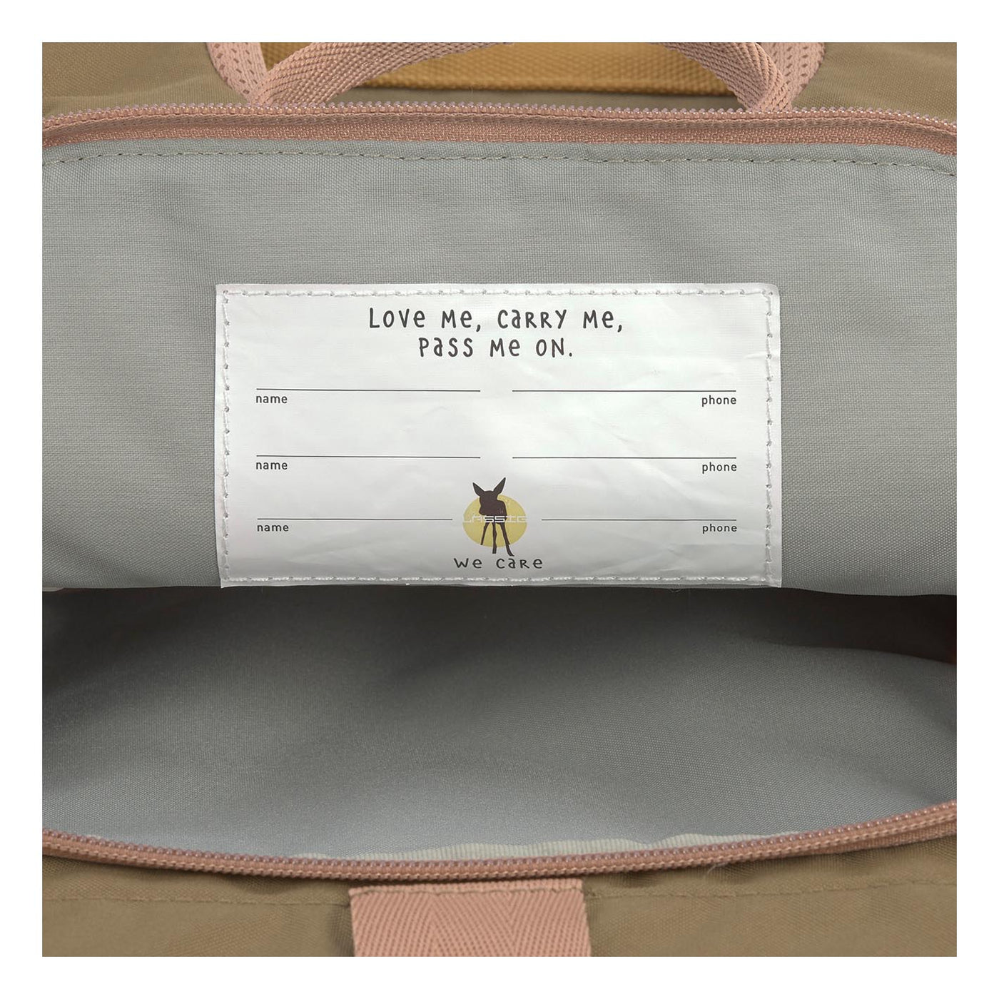 LÄSSIG Kinderrucksack Rolltop - Nature, altrosa