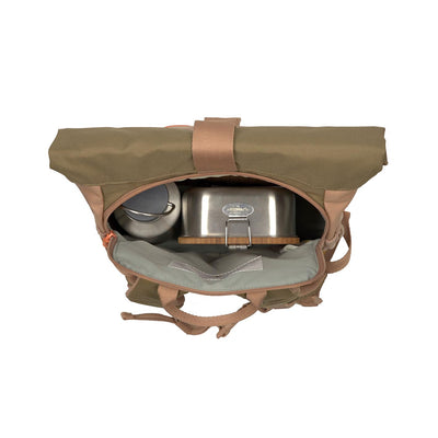LÄSSIG Kinderrucksack Rolltop - Nature, altrosa