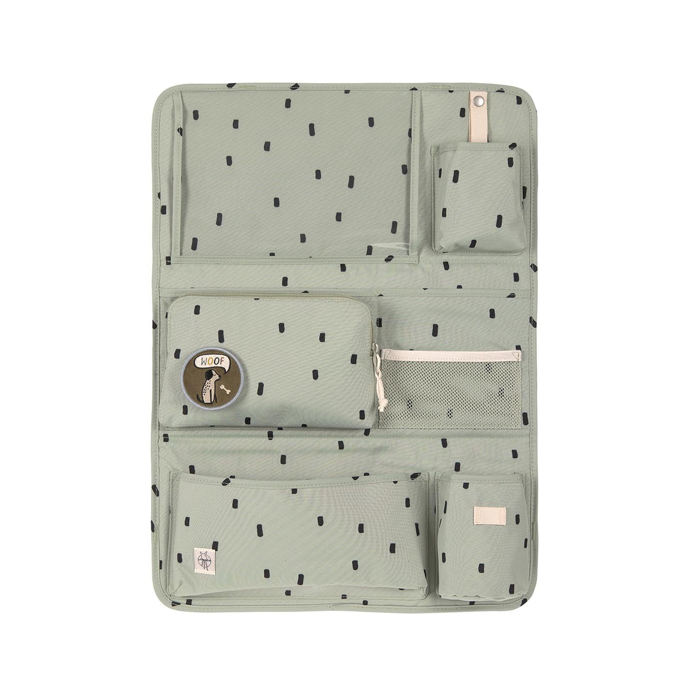LÄSSIG Rücksitz Organizer Happy Prints, light olive