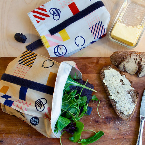 Snackbeutel Upcycling "Snacktüüt", grau